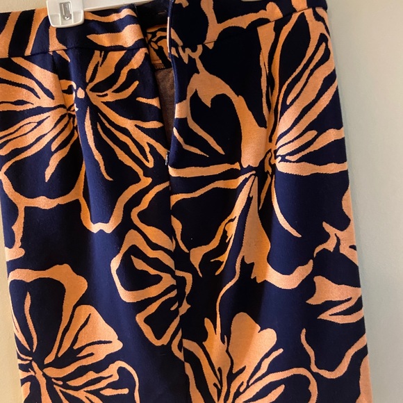 Premise orange & navy midi pencil skirt - NWT - size 10 - Picture 5 of 12